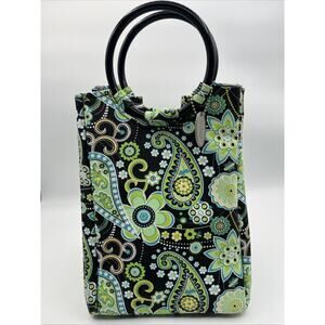 Fit n Fresh Paisley Green and Brown Lunch Bag w/Ring Handles, Pre-own Excellent